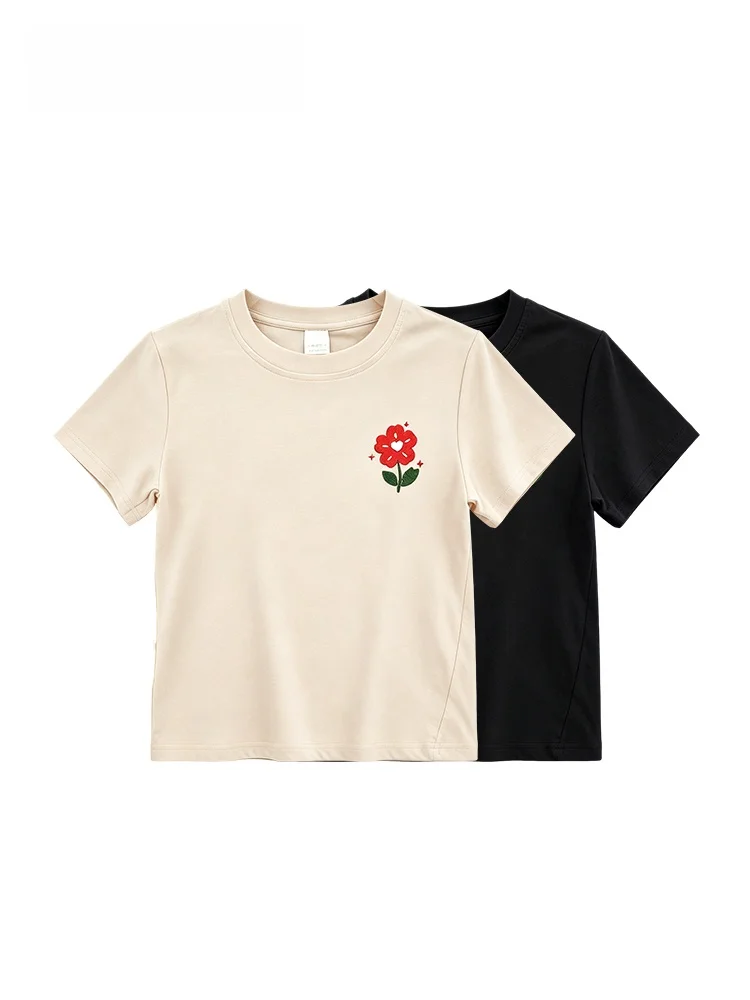 

Loose Casual Short Sleeve T-Shirt Women plus Size Summer New Style Fashionable Young-looking Korean Style Cotton round Neck Top