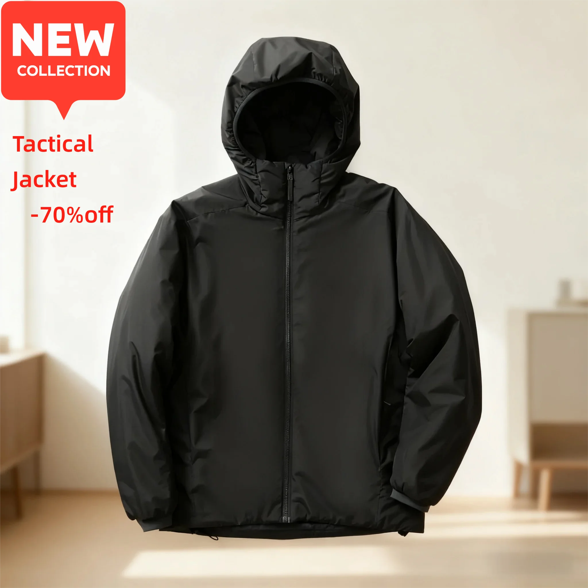 

Men's Big & Tall All-Weather Parka - Harajuku-Inspired Tactical Jacket with Weatherproof Insulation (Ski-Commute-Ready Design)