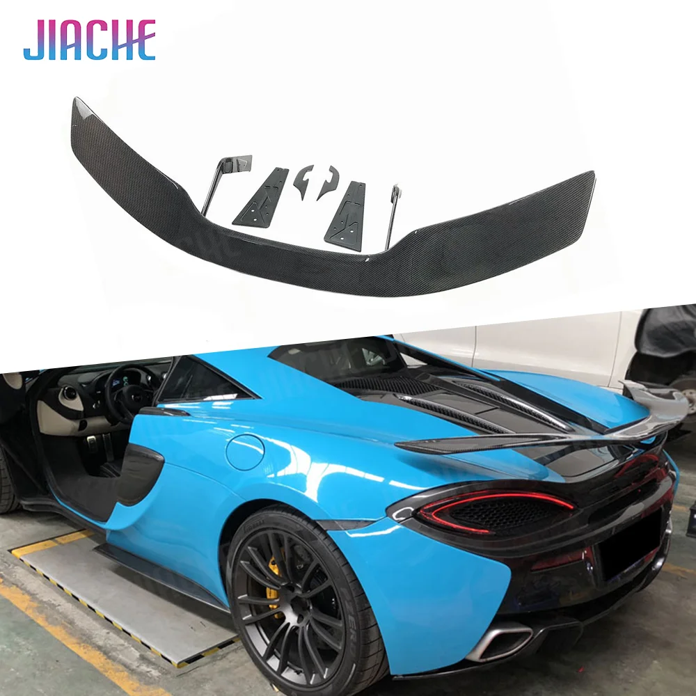 Dry Carbon Fiber Rear Trunk Top Spoiler Racing Wings For McLaren 540C 570S 570GT Rear Spoiler Body Kits