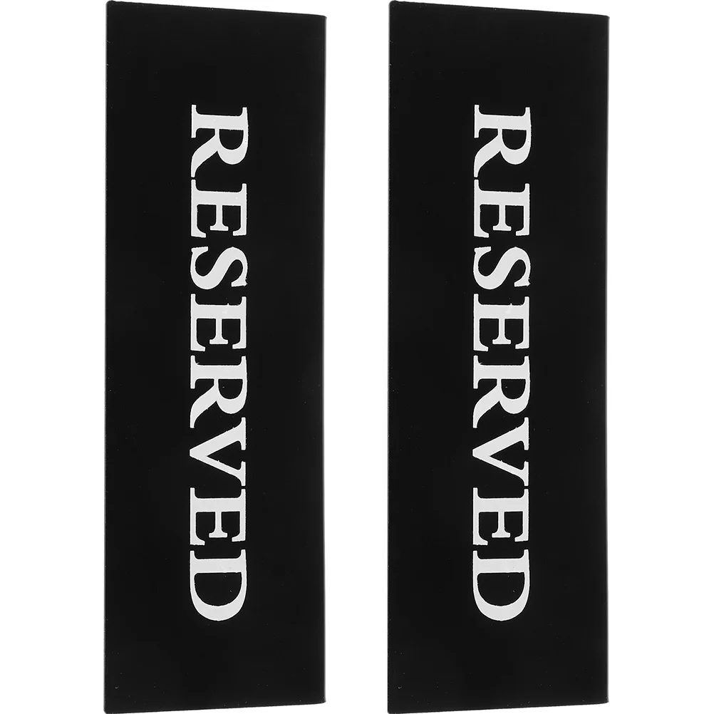 

2 Pcs Acrylic Inverted Triangle Table Card for Hotel Restaurant to Reserve Place Setting The Reserved Sign Dining Room