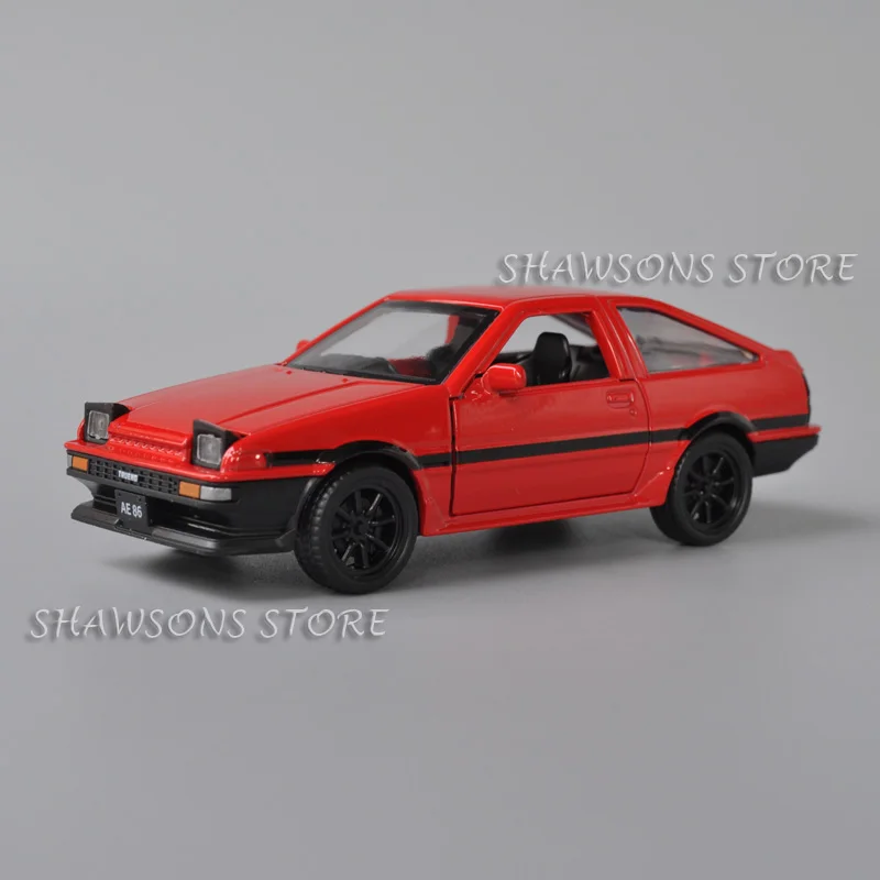 1:37 Scale Diecast Model Car Toys Toyota AE86 Pull Back Miniature Replica Collectible