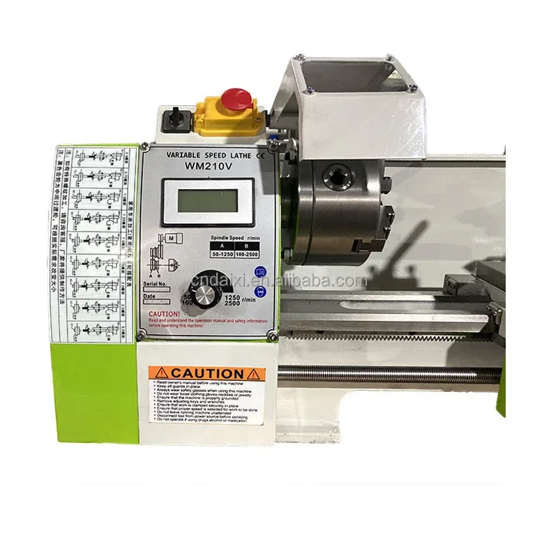 2026 DAXI Bench Lathe Mini WM210, Small Multi-functional Metal Lathe for Home Use