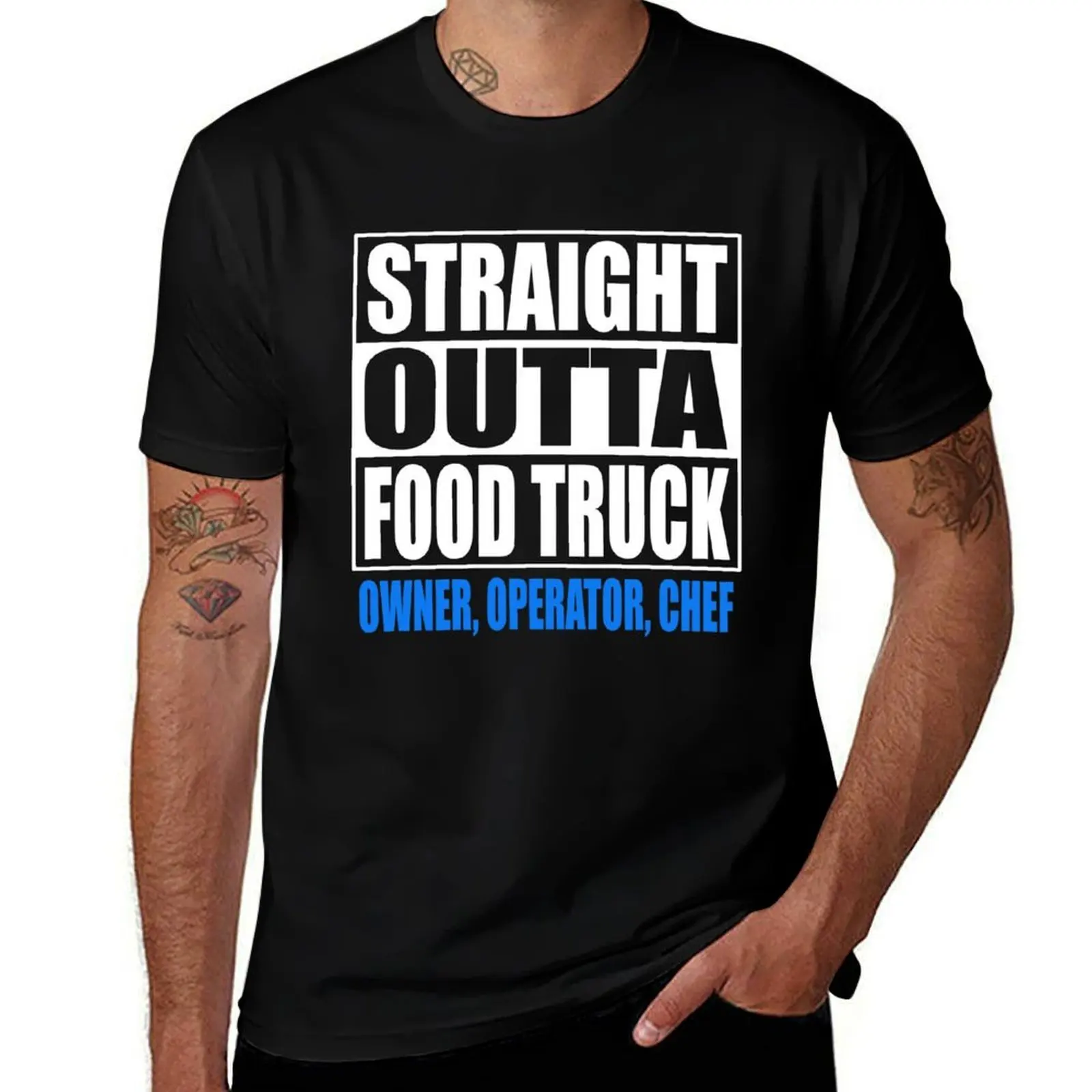 Food Truck Tshirt Owner Operator Chef Employee Gift T-Shirt Work Outdoor Short Sleeve Tee