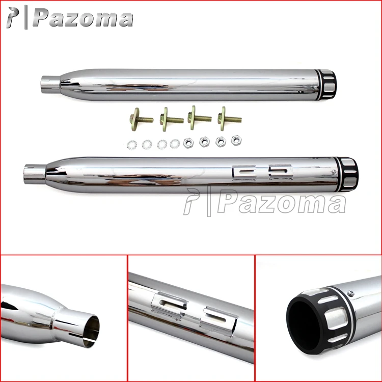 

Заводская цена Pazoma хром черный мяч фрезерованный наконечник 3,5 ''слипоны глушители выхлопная труба для 1995-2016 Harley Touring