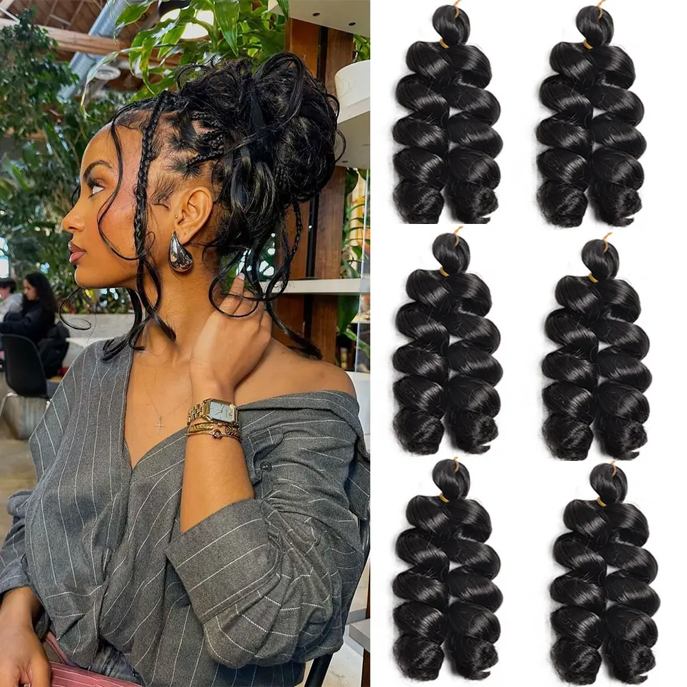 

Для женщин синтетические французские кудри плетение волос для женщин свободные глубокие волны Ombre плетение волос предварительно растянутые 12 дюймов