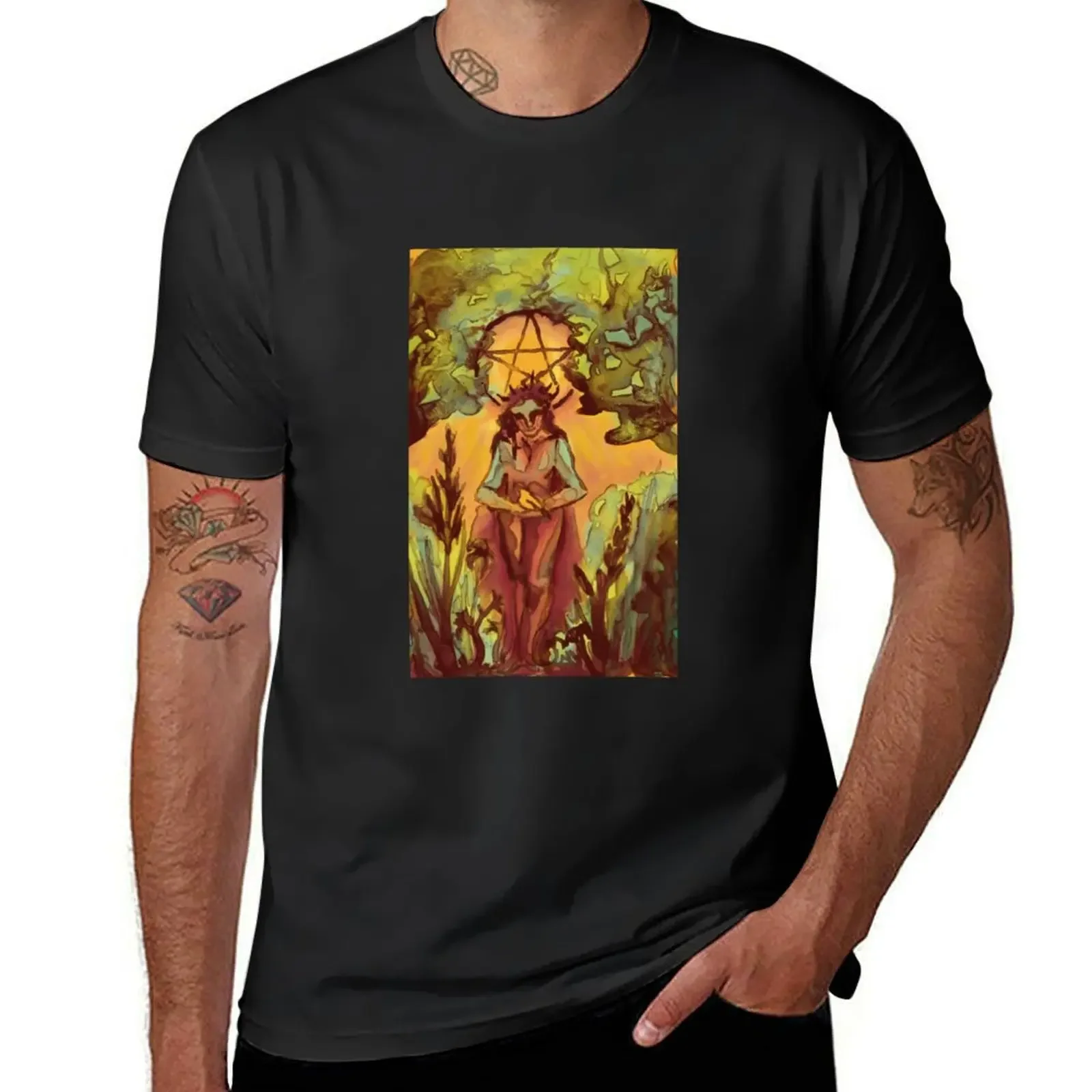 Queen of Pentacles T-Shirt customs tees men clothes