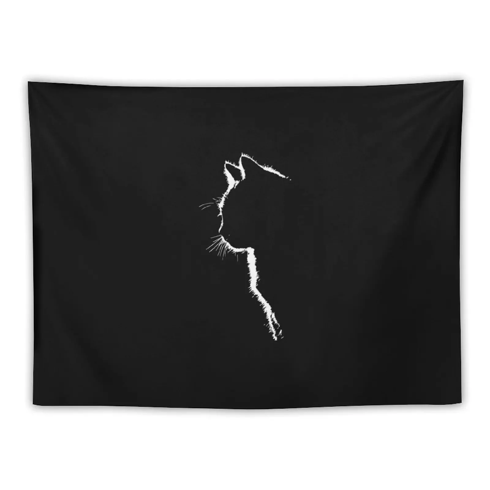 

Cat silhouette Classic T-Shirt Tapestry Wallpaper Bedroom Aesthetic Room Decorations Tapestry