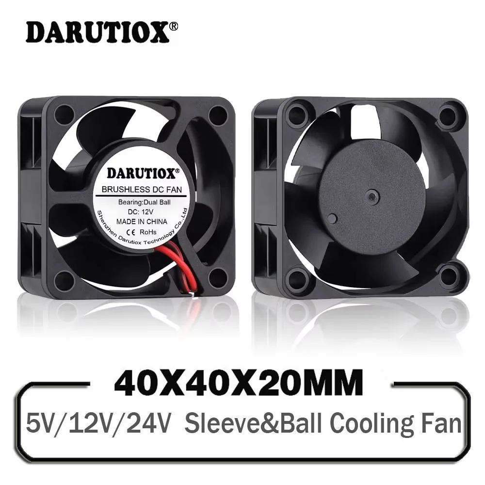 

Ball 40mm Cooling Fan 40x40x20mm Cooler 24V 12V 5V 4020 Computer Case Cooling Fan 2PIN 3PIN Heatsink Fan 3D Printer Fan