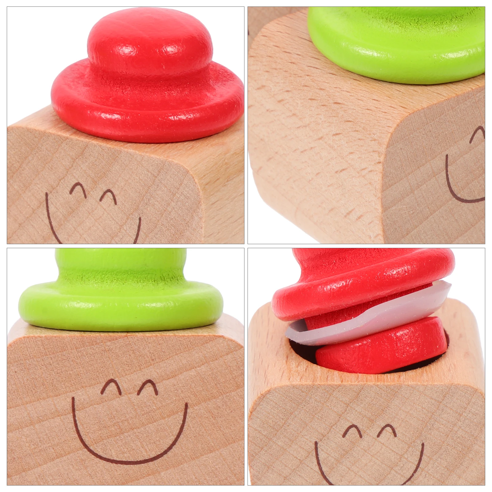 

4pcs Baby Teeth Box Wooden Infant Teeth Container Gift Bag Commemorate Child Memories Keepsake Case Storage Holder