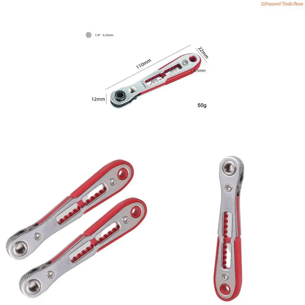 Pocket Sized Ratcheting Wrench 36 Teeth Tip For Compactly Space Repair W91B