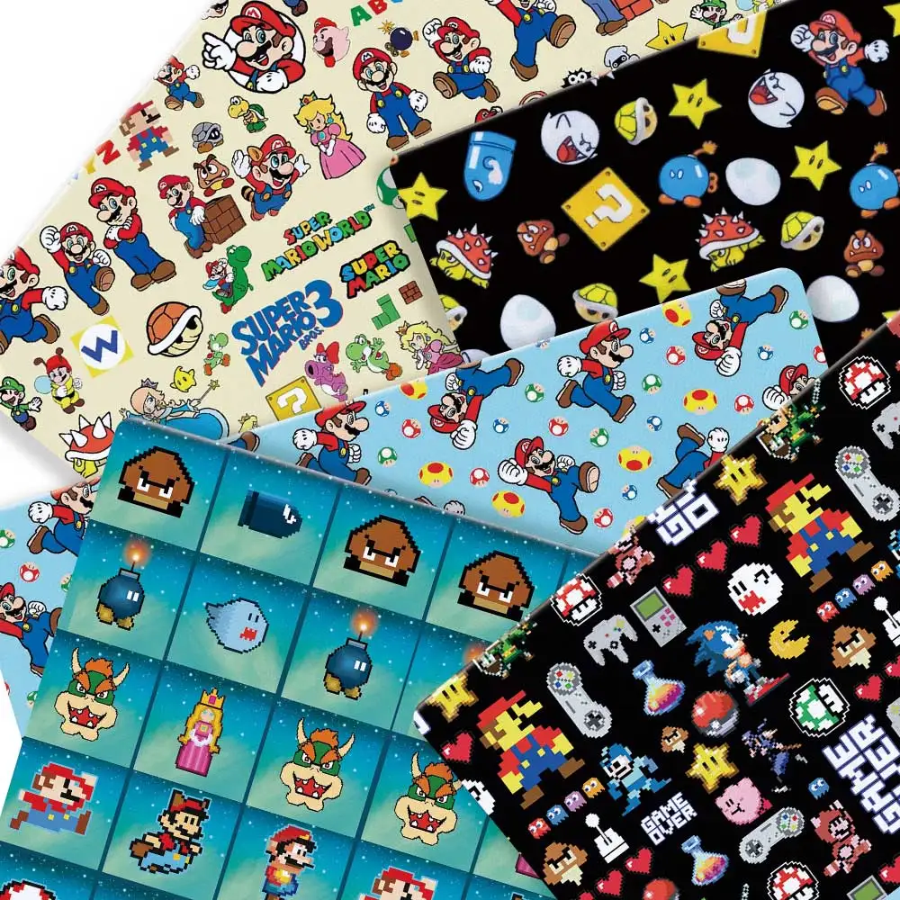 

Mario 100 cotton Cartoon Fabric 140*50cm Handmade Sewing Patchwork Quilting Baby Dress Fabric