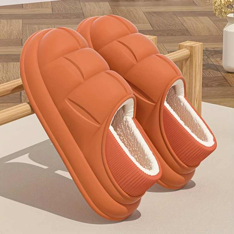 الخريف والشتاء شبشب قطني مقاوم للماء حقائب نسائية وشباشب منزلية أحذية الحبس الداخلي أحذية زوجين أفخم