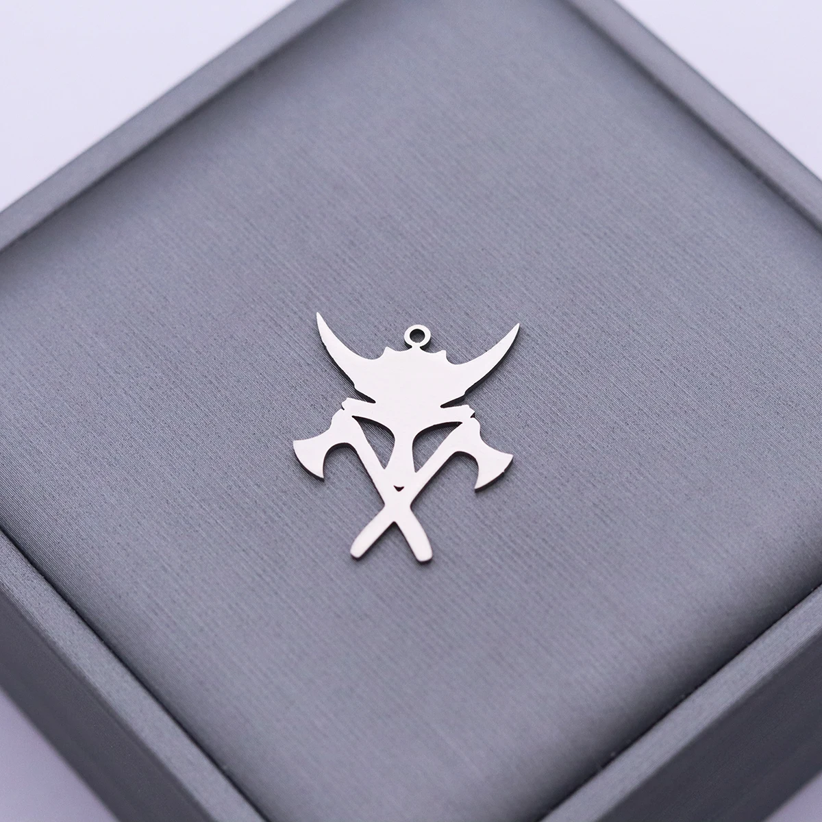 3pcs Stainless Steel Viking Double Crossed Axe Pendant Nordic Gothic Warrior Horn Helmet Charms DIY Necklace Jewelry Making - view 5