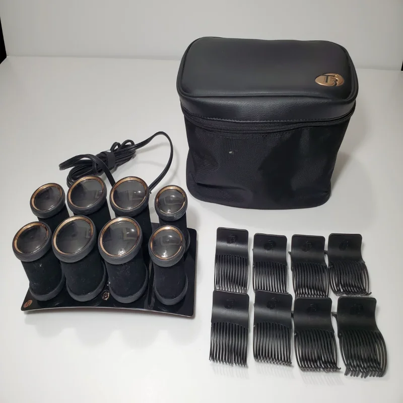 

T3 Volumizing Hot Rollers Luxe, Premium Hair Curler Set of 8 With Case And Clips
