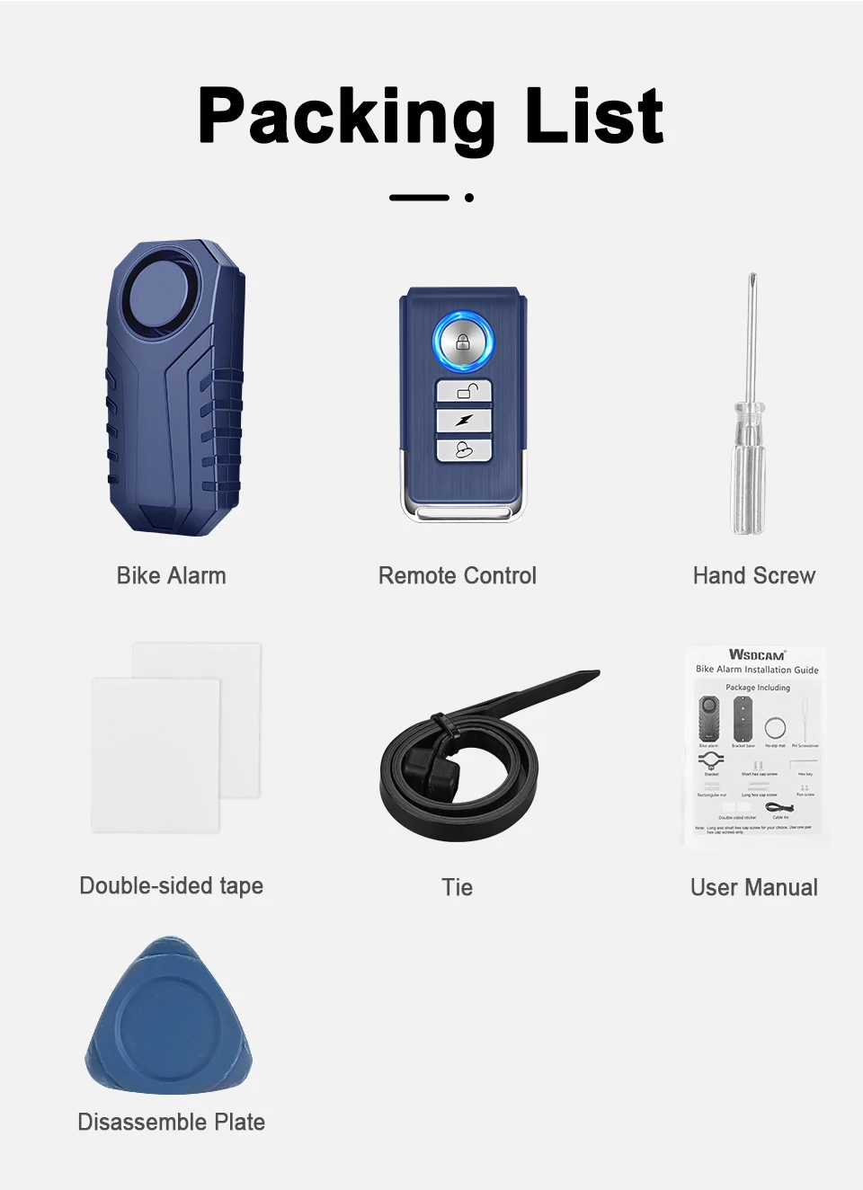 WSDCAM Bicycle Alarm Remote Control 113dB Wireless Anti Lost Remind Warning  Alarm Sensor Waterproof Motorcycle Alarm Security - AliExpress 30