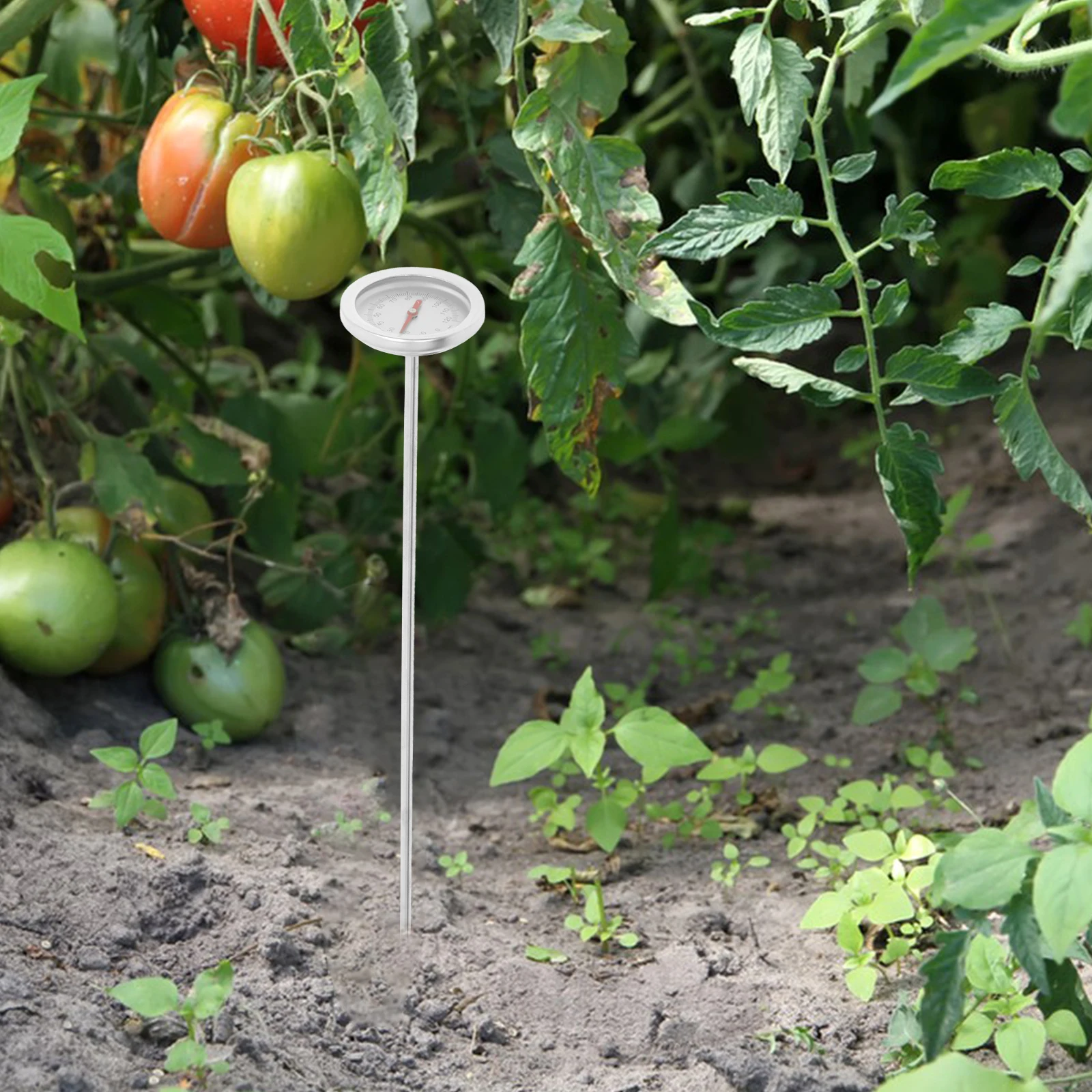 

Compost Soil Thermometer Stainless Steel Probe for Gardening Lawn Temperature Measure Tool Portable Greenhouse Supply