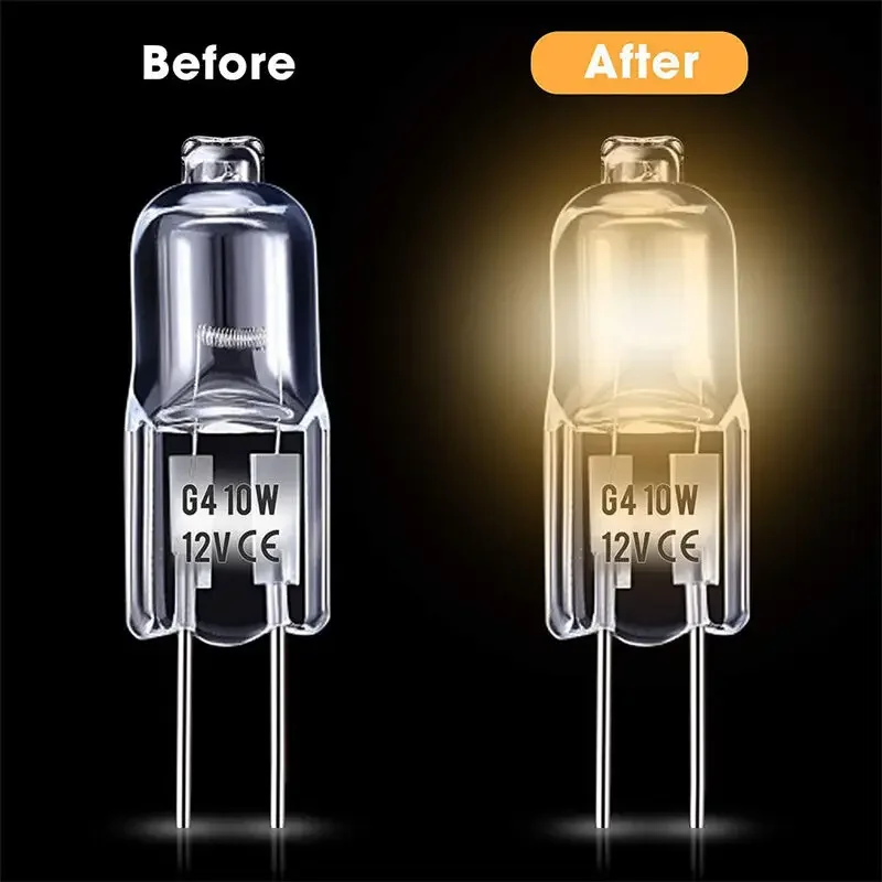 10PCS G4 12V 10W 20W LED Lamp Bulbs Eco Halogen Light Bulbs Capsule Inserted Beads Crystal Lamp Halogen Bulb