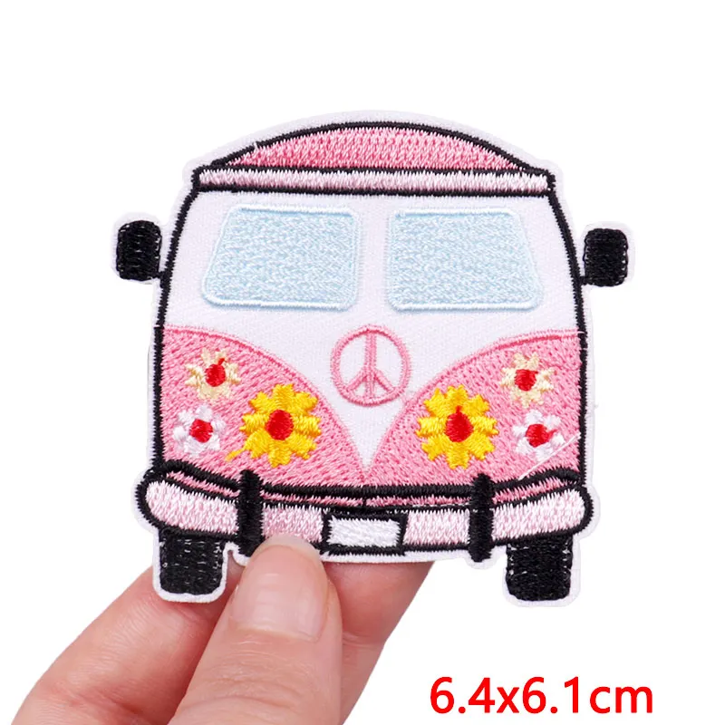 Cartoon borduurpatch vlinder/bloem/auto patch opstrijkbare patches voor kleding thermoklevende patches op kleding jas badges