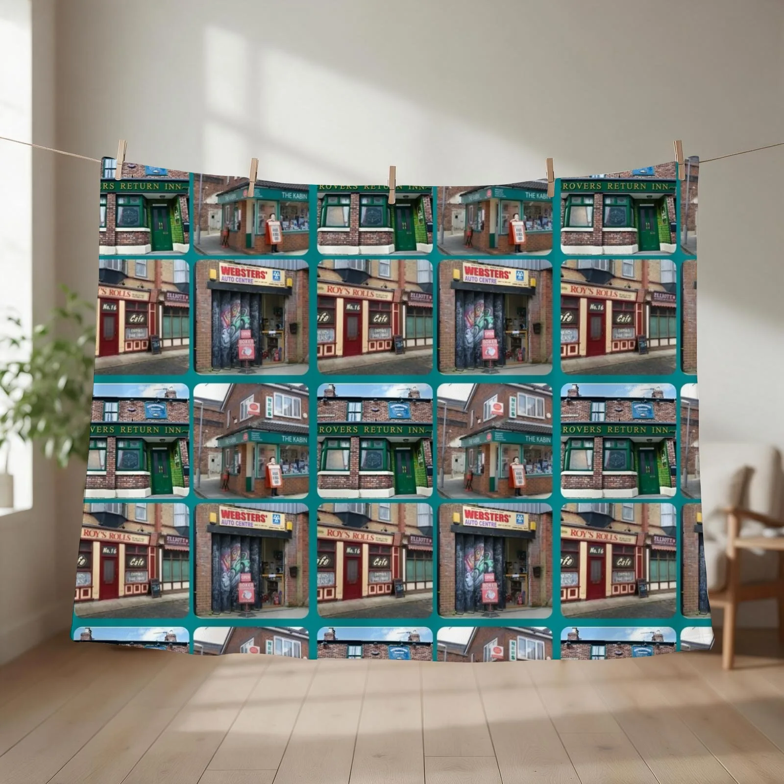Corrie iconic buildings Throw Blanket Giant Sofa Custom christmas gifts Comforter Blankets