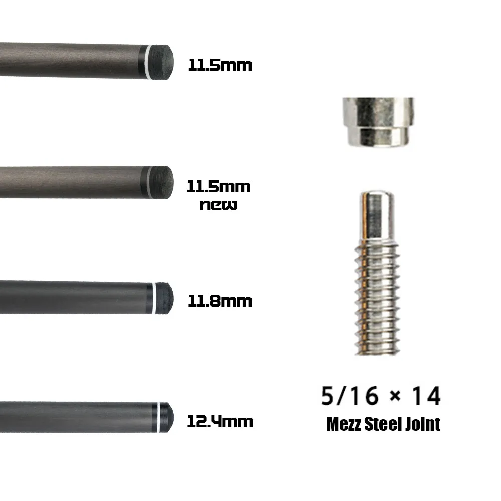 Carbon Fiber Full Billiard Cues Stick Accelerated Taper Speelkeu