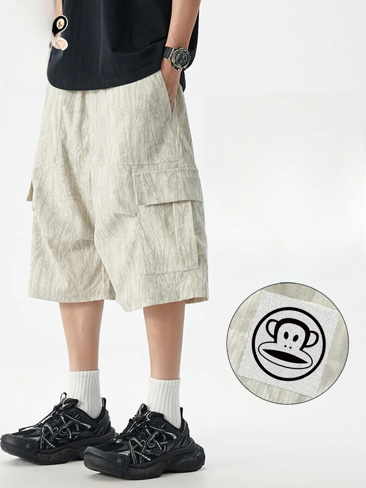 

Мужские повседневные брюки Paul Frank: летние, модные, легкие, свободные, дышащие, длиной до середины икры