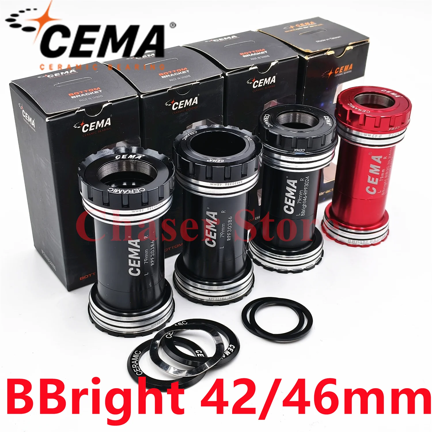 CEMA BBright 79mm Interlock BB bicicleta de carretera rodamiento de cerámica soporte inferior 42/46mm a 24mm/386 30mm/DUB