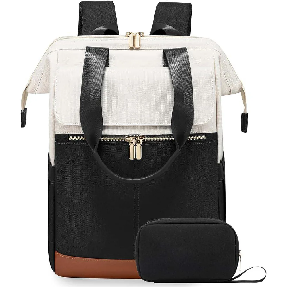 15.6 Inch Laptop Backpack for Women with USB Port Fashion Shoulder Bags Purse Waterproof Travel Backpack with Organizer Bag