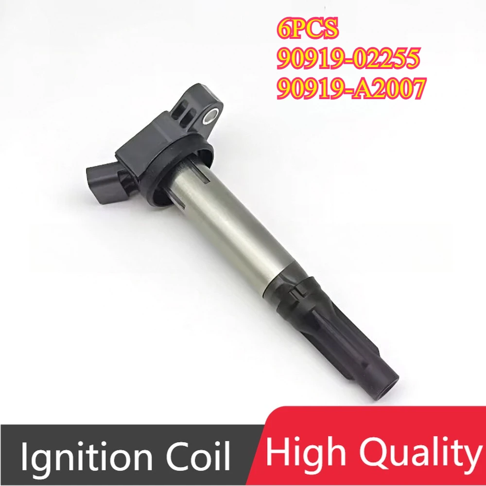 

6 шт. 90919-02255 9091902255 UF487 90919-A2007 Катушка зажигания для Toyota Highlander RAV4 Avalon Camry Sienna Venza Lexus ES350 3.5L
