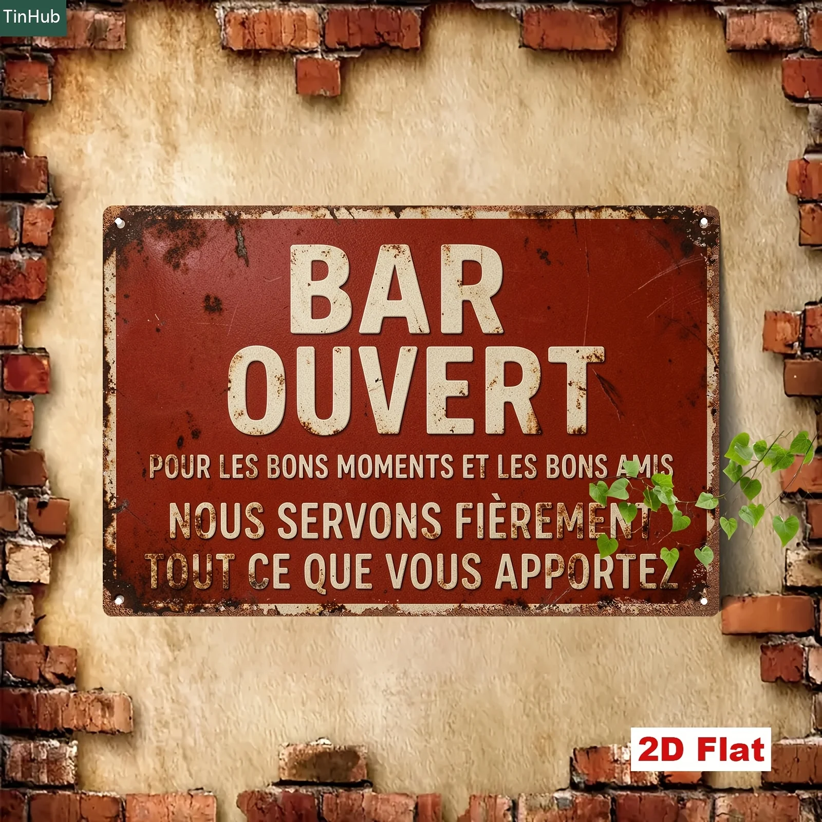 Home Bar And Restaurant - Letrero Metálico 2D, Decoración de Pared