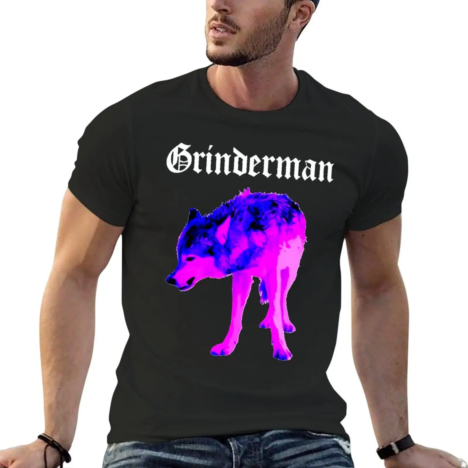 Nick Cave Grinderman Classic T-Shirt blue archive graphic t shirts street wear heavyweights men t shirts high quality