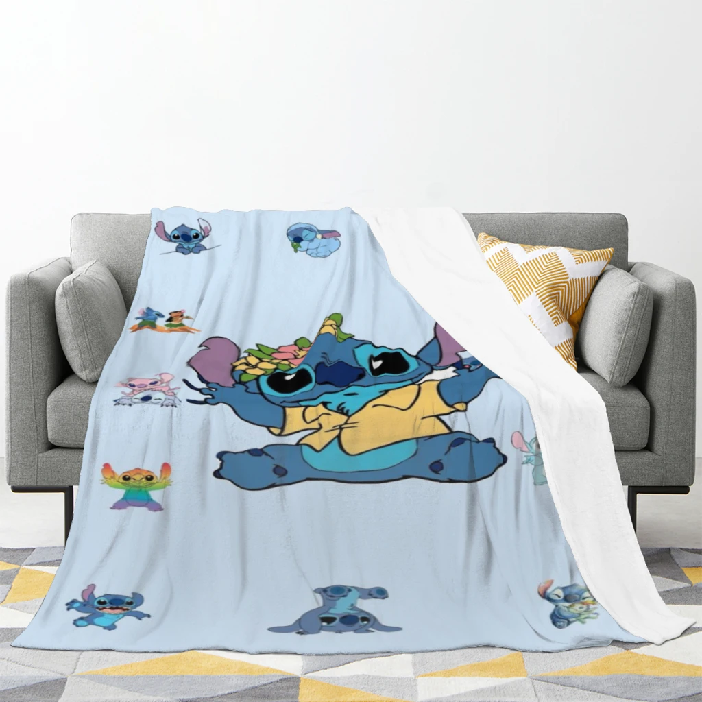 Stitch Medium Blanket Fluffy Soft Bedroom Decor Sofa Blankets Comforter Home and Decoration