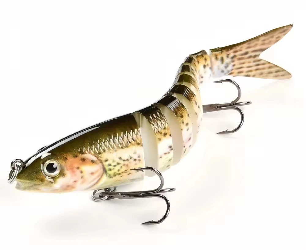 10cm 10g Lifelike Swimming Action Multi-Jointed Swimbait Trout Fishing Lure Colors are randomly selected and cannot be chosen.
