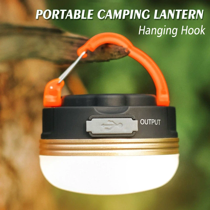 Magnetic Hanging LED Camping Tent Light USB Rechargeable Portable Lamp for Emergency Repair Work Outdoor Camping Household Use