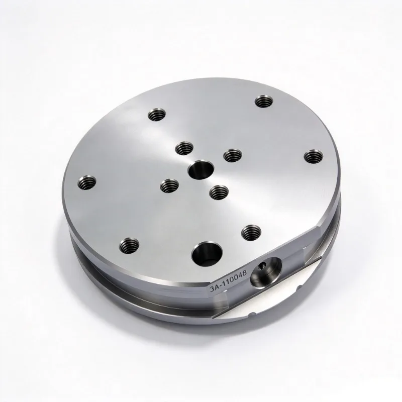 CNC Jig PCP Pallet D140x40mm Model 3A-110048 Stainless Steel Workholding Plate for Machining Center M8 M10 Mounting