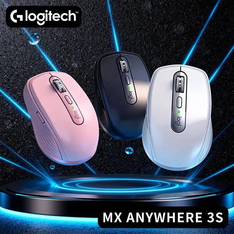 

Professional Logitech MX Anywhere 3S Mouse Wireless Bluetooth 8K DPI Silent Rechargeable Portable for Office Travel Gaming PC