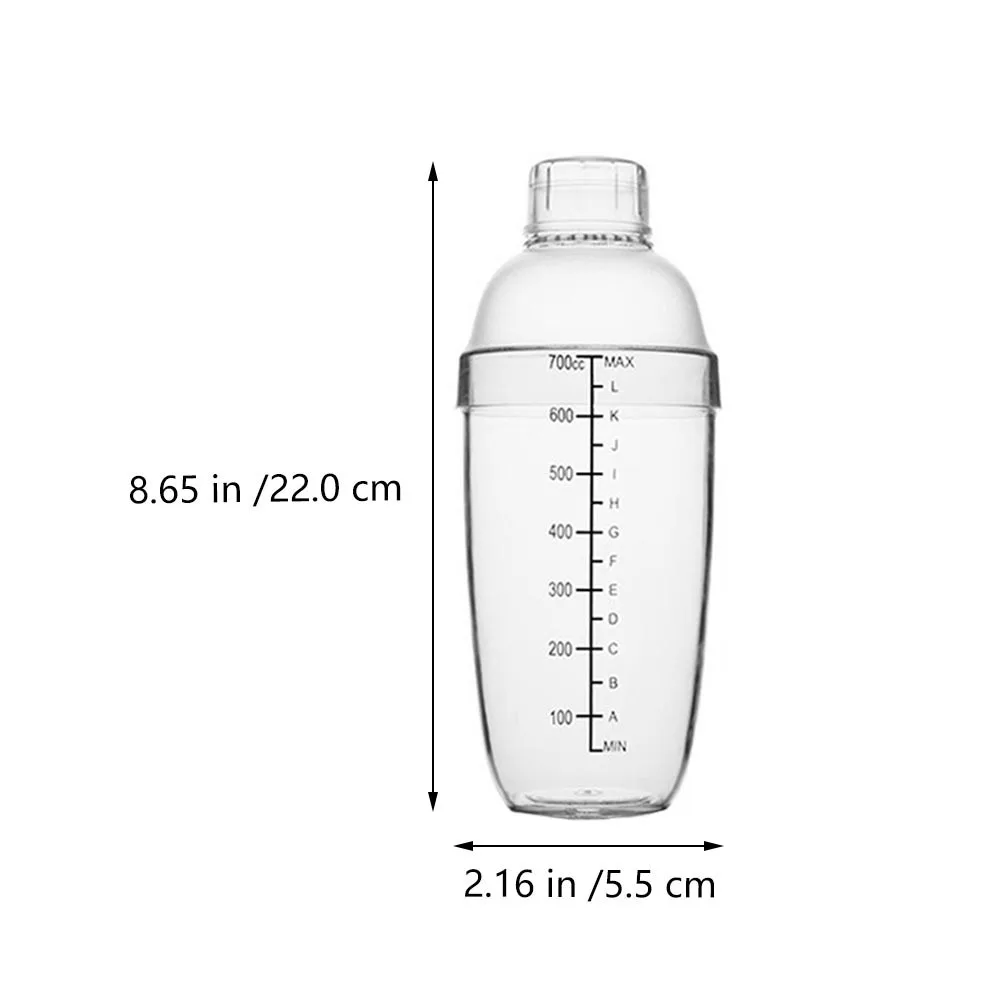 

1 Set Anti-Scald Shaker Set Snow Grams Mug Graduated Glass Bottle Freezing-Proof Shake Bottle Frosted Transparent Design