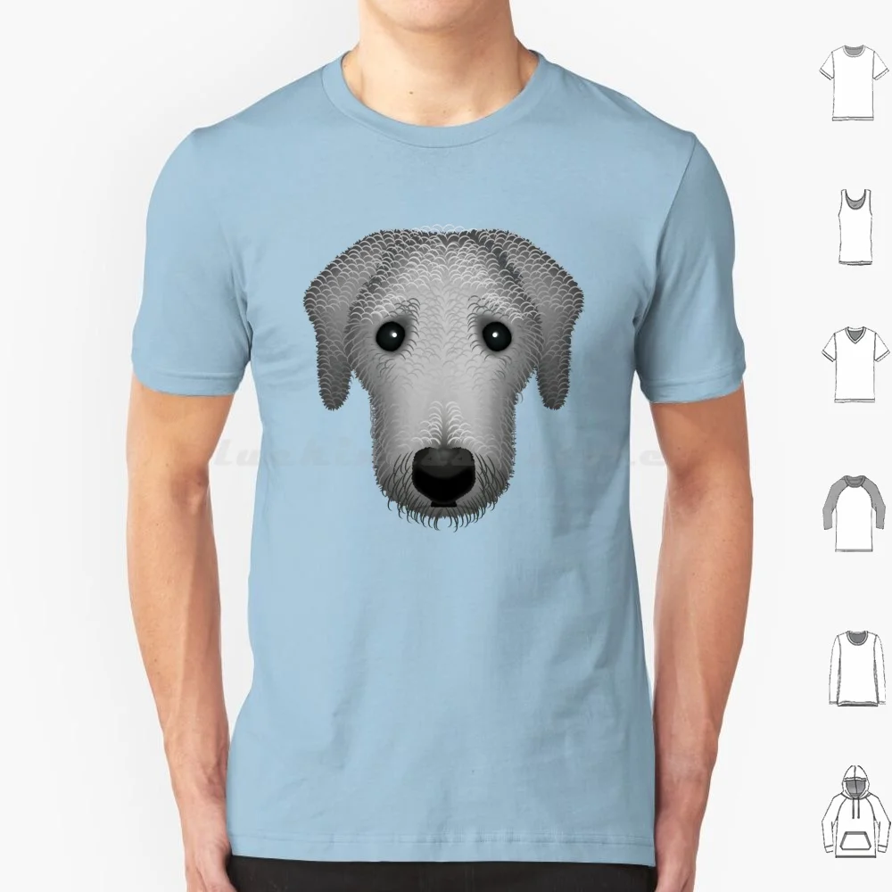 Camiseta Ndvh Bertie The Bedlington talla grande 100% algodón Bedlington Terrier perro lindo