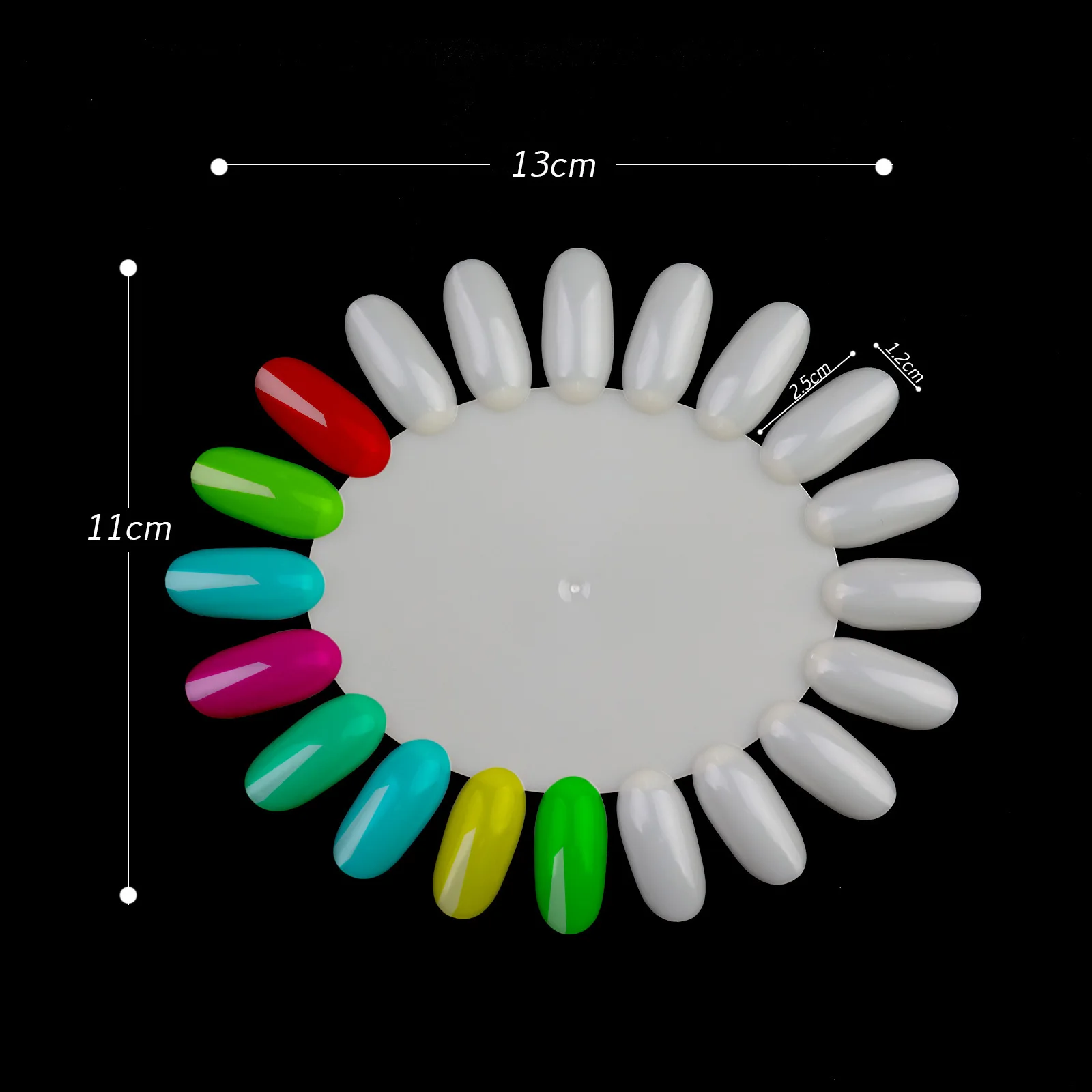 10 juegos de 200 puntas de muestras de uñas postizas, ruedas, pantalla de Color de esmalte de uñas, práctica de manicura, tablero probador de Color para salón en casa DIY