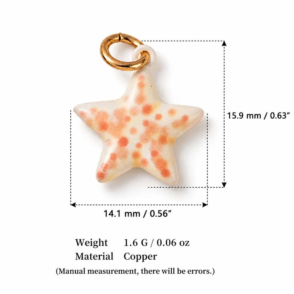 Modische Süße Niedliche Personalisierte Stern-Wolken-Muschel-Kuchen DIY Anhänger Charms für Schmuck – Detail 4