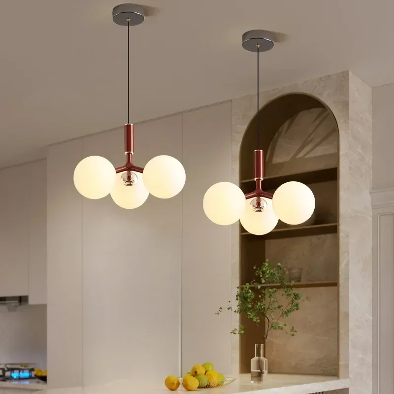 

Nordic Glass Ball Led Pendant Lights for Living Dining Room Coffee Tables Bedroom Chandelier Home Decor Hanging Light Fixture