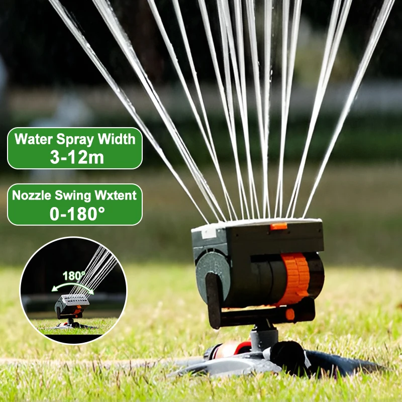 

180° Rotating Garden Lawn Sprinkler Large Coverage Adjustable Water Sprinkler For Lawn Farm Yard 180° Irrigation System Sprinkle