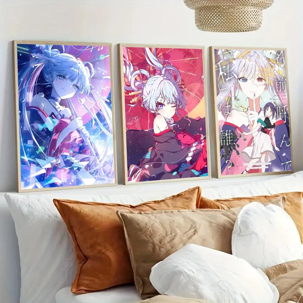 Anime C-Cosmic Princess Kaguya Poster Modern Home Living Bedroom Bar Hallway Waterproof Wall Art Aesthetic Decor
