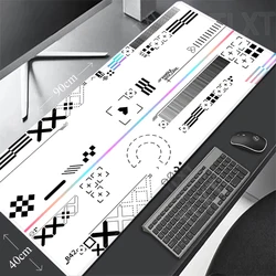 White Mouse Pads Printstream Gaming Mousepads Large Mousepad Gamer Rubber Mat Deskpad Company Long Desk Mats XXL For Csgo