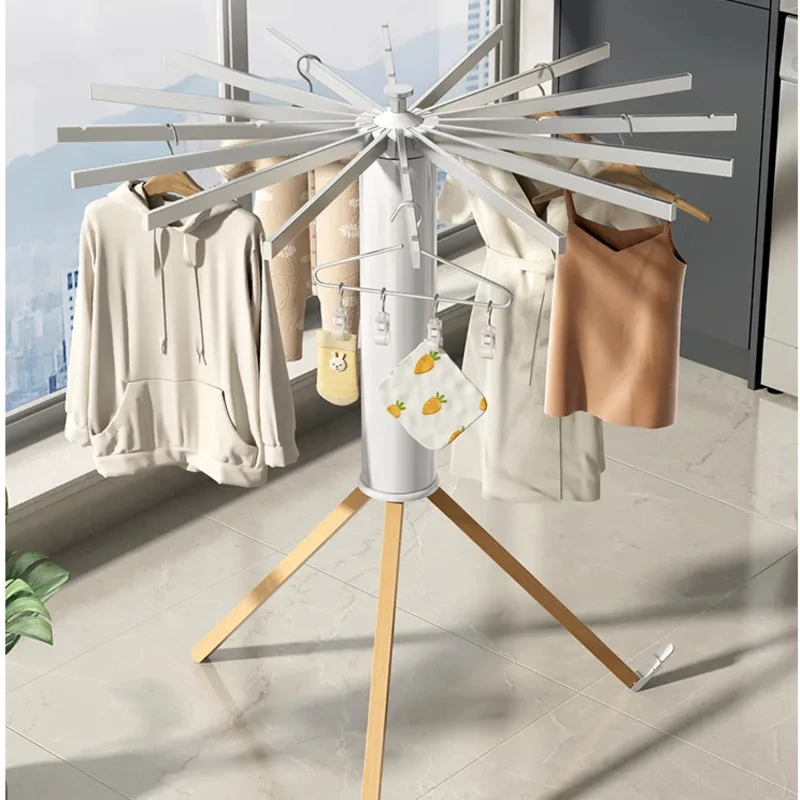 Convenient Hangers For Clothes Folding Design Clothesline Socks Multi-function Laundry Rack Stable Windproof Clothes Drying Rack