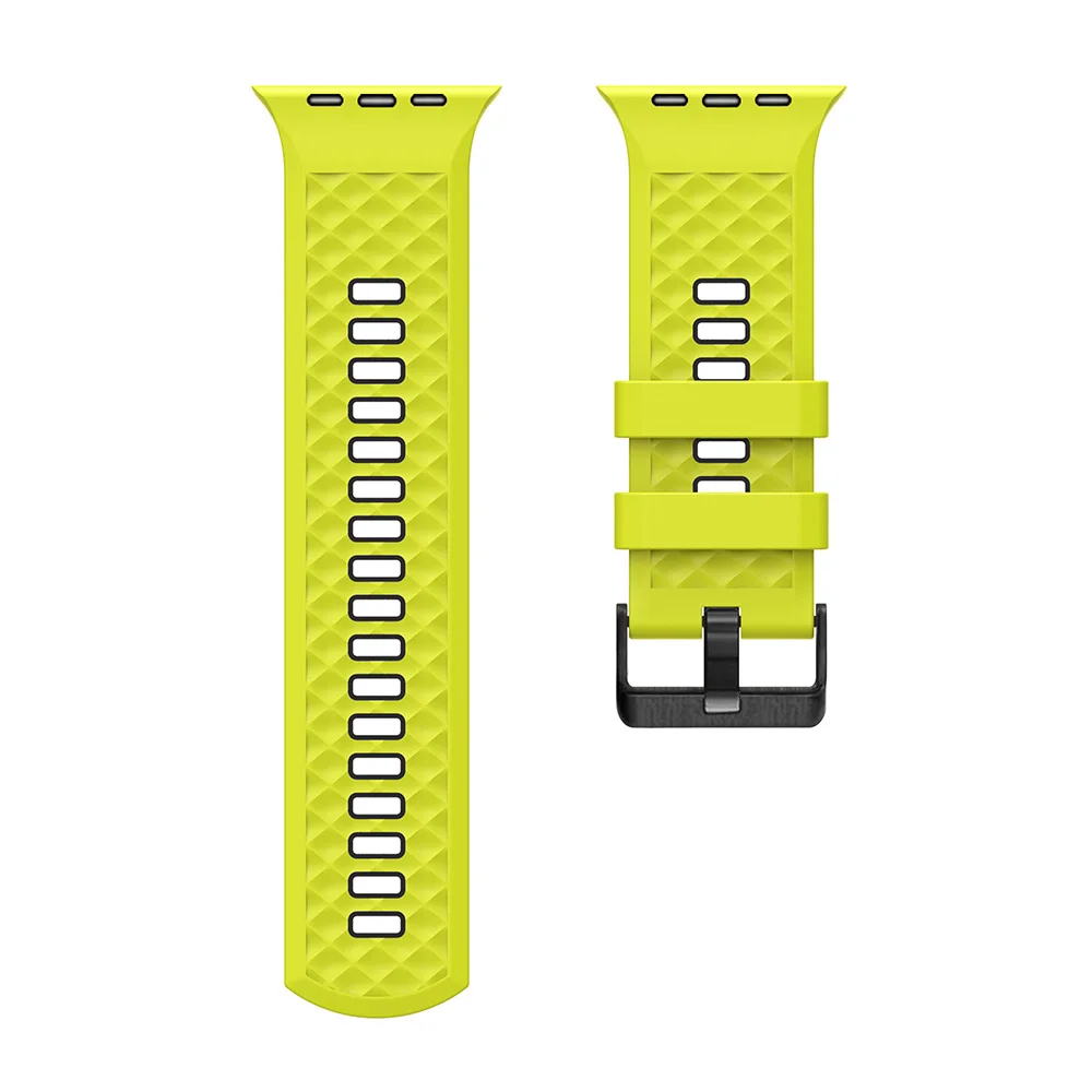 Correa deportiva de silicona para Apple Watch Band 46mm 44mm 42mm 45mm pulsera de repuesto para iWatch Series10 9 8 7 6 SE 5 Ultra2 49mm