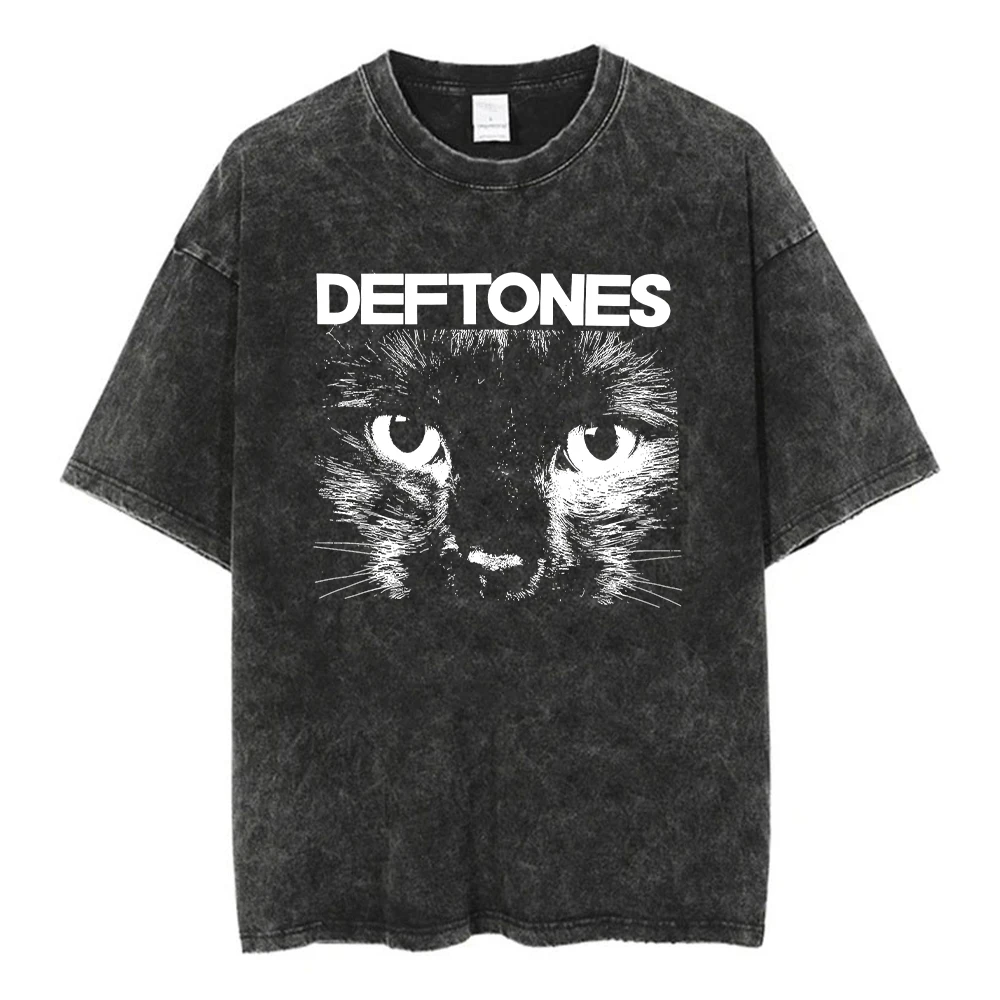 Deftones Band-Diamond Eyes Music Album Cover T-Shirt Metal Rock Clothes Cotton Vintage Short Sleeve Tees For Men Plus Size Tops