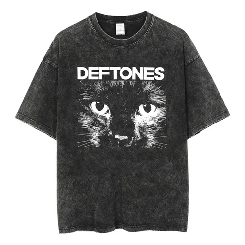 Deftones Band-Diamond Eyes-Camiseta con portada de álbum de música, ropa de Metal Rock, camisetas de manga corta Vintage de algodón para hombres, camisetas de talla grande