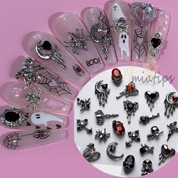 Punk Style Halloween Nail Art Charms Alloy Ghostface Cross Star 3D Nail Charm Rhinestone Jewelry Decor Accessories