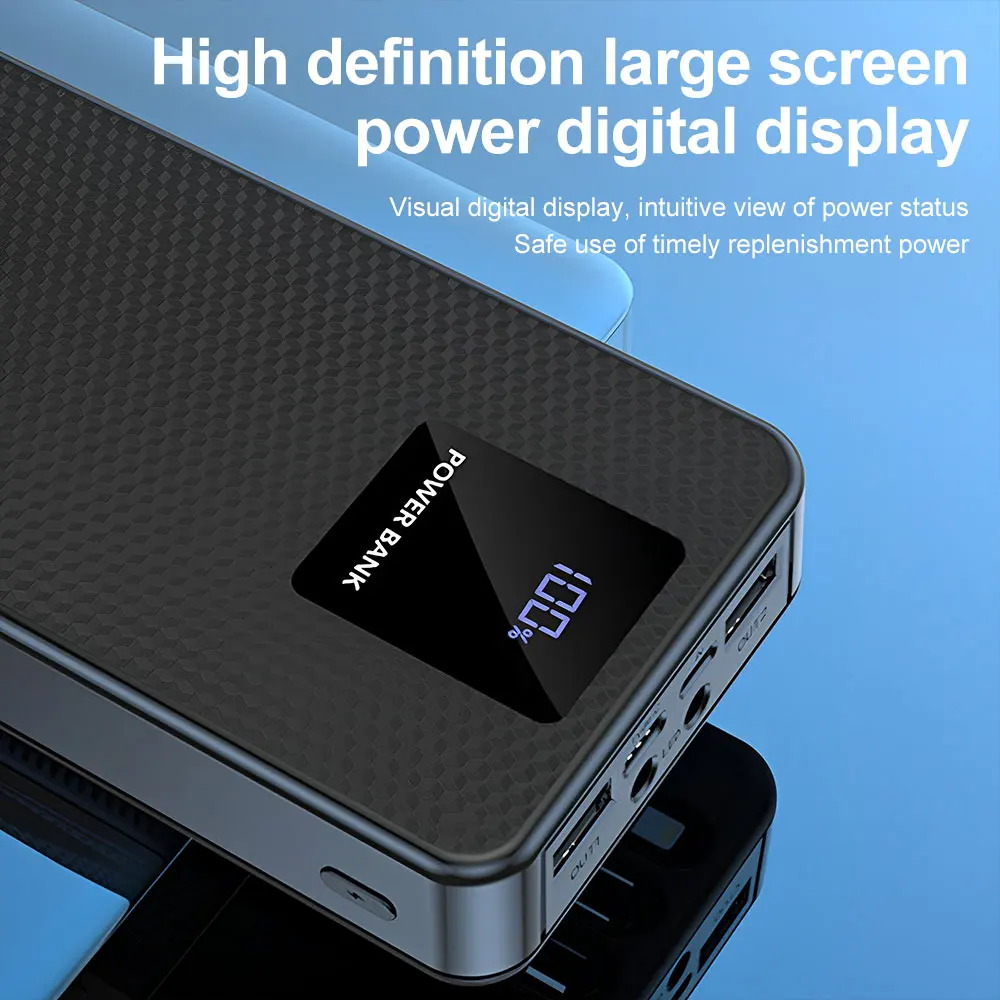 Portable Power Bank Case 6*18650 USB Battery Storage Box Fast Charge DIY Battery Shell Powerbank Box With Cables 4 Ports