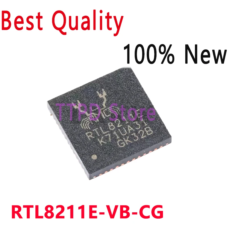 2-10/PCS New Original RTL8211E-VB-CG RTL8211E QFN48 Ethernet Controller Chip In Stock